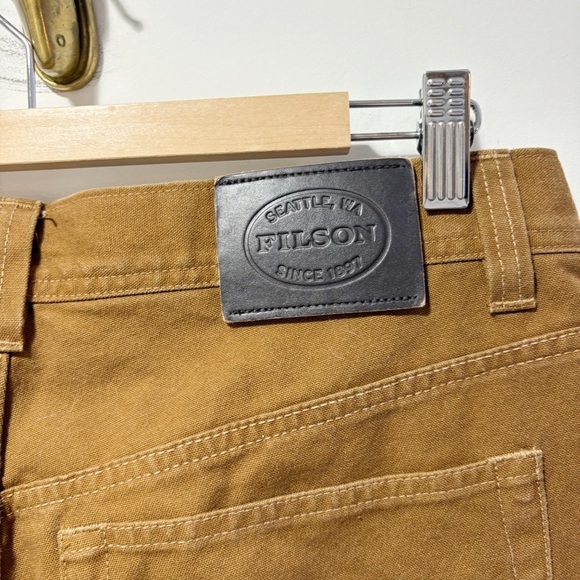 Filson Original Dry Tin Cloth Pants Size 33 x 30 10.5 Ounce Canvas Whiskey Brown - Picture 9 of 16